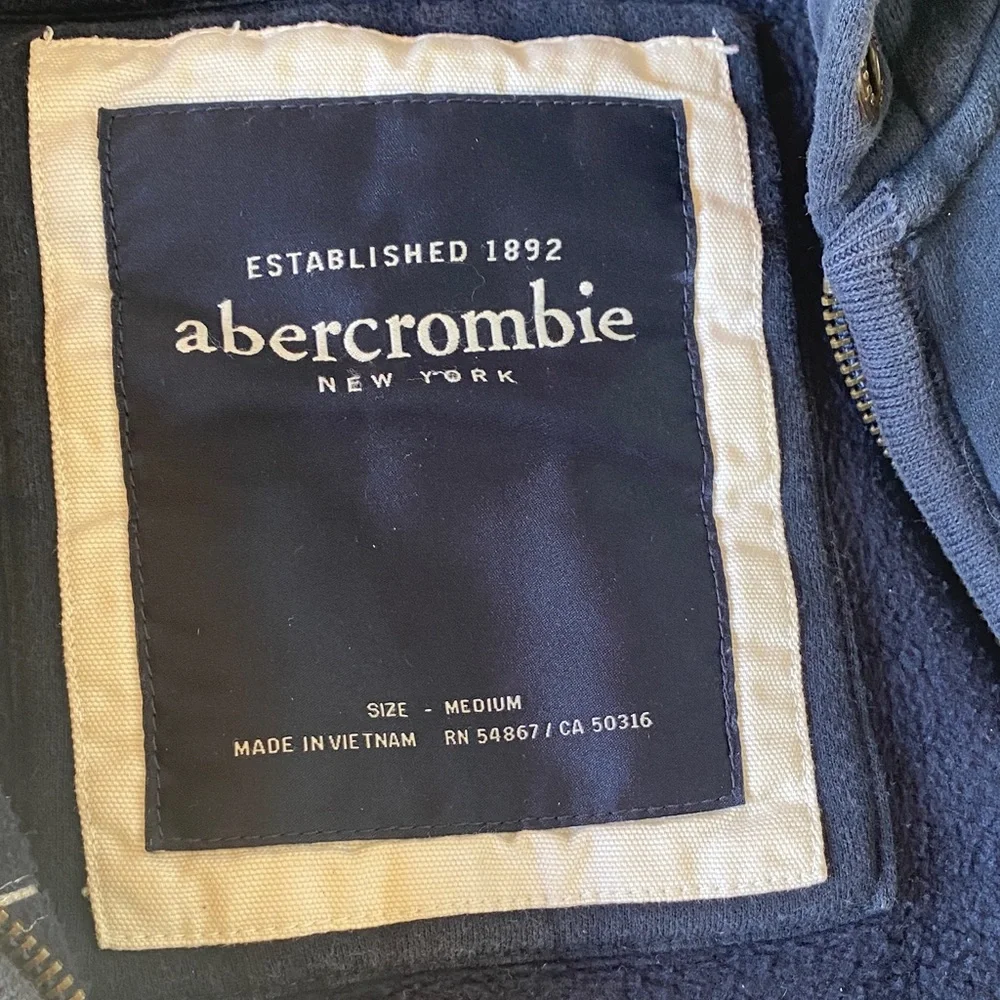 Abercrombie Kids Navy Blue Hoodie Jacket - Picture 2 of 8